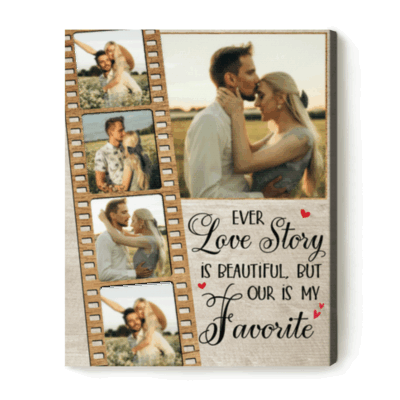 Custom Film Strip Photo Canvas for Couples, Valentine Gift for Him & Her, Love Story Wall Decor