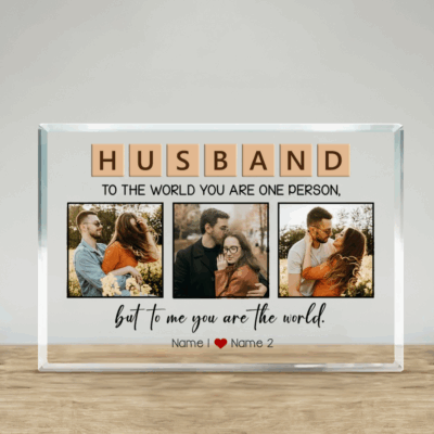 Custom Photo Husband Acrylic Plaque - Valentines Day Gift