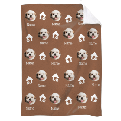Custom Pet Blanket Using Photo and Name, Personalized Dog Lover Gift, Dog Dad Gift, Dog Mom Gifts
