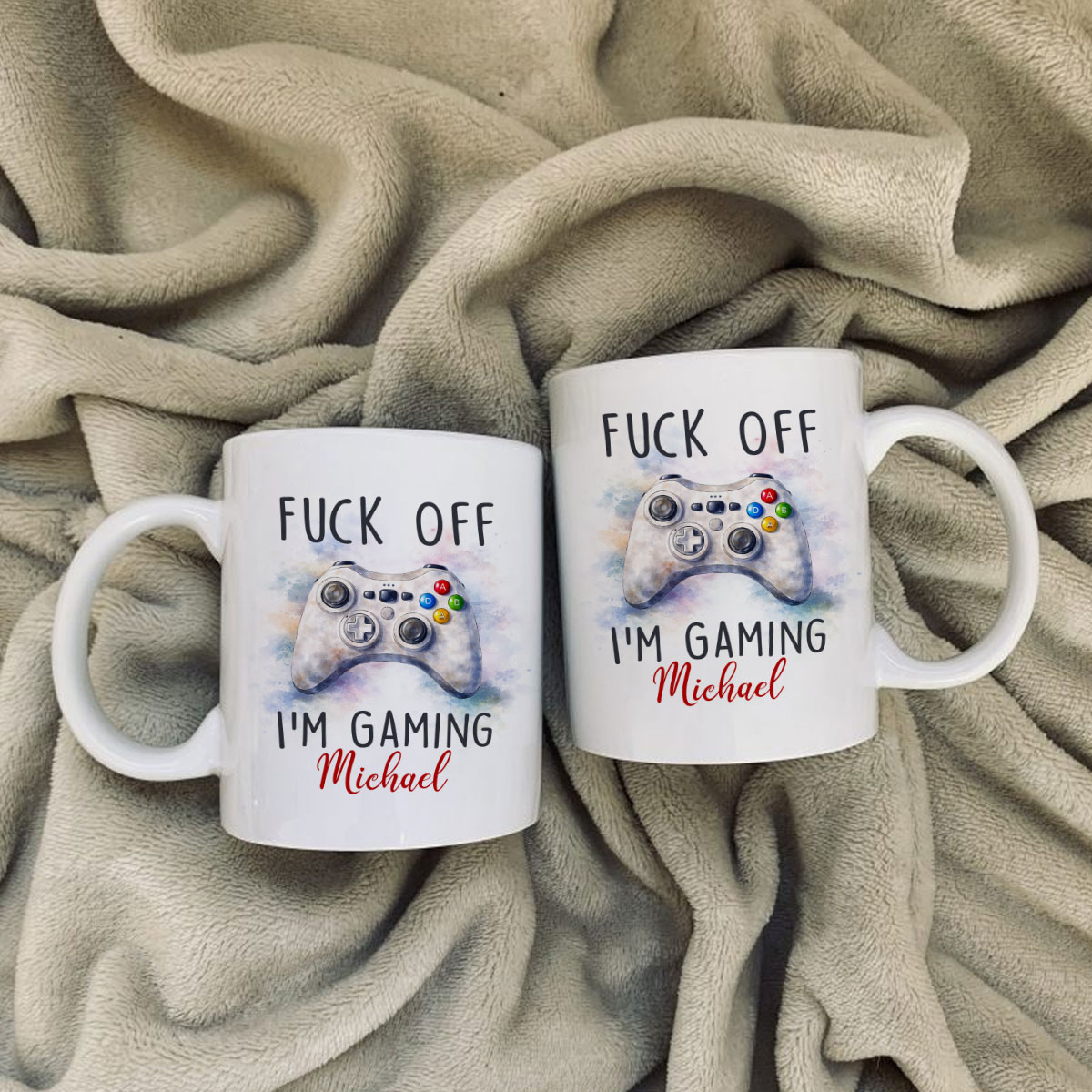 Funny Gamer Coffee Mug – Personalized Gaming Mug with Name, Sarcastic Video Game Lover Gift for Gamers, Funny Gaming Quote Mug 1 Funny gamer coffee mug with sarcastic gaming quote and personalized name, video game lover gift mug