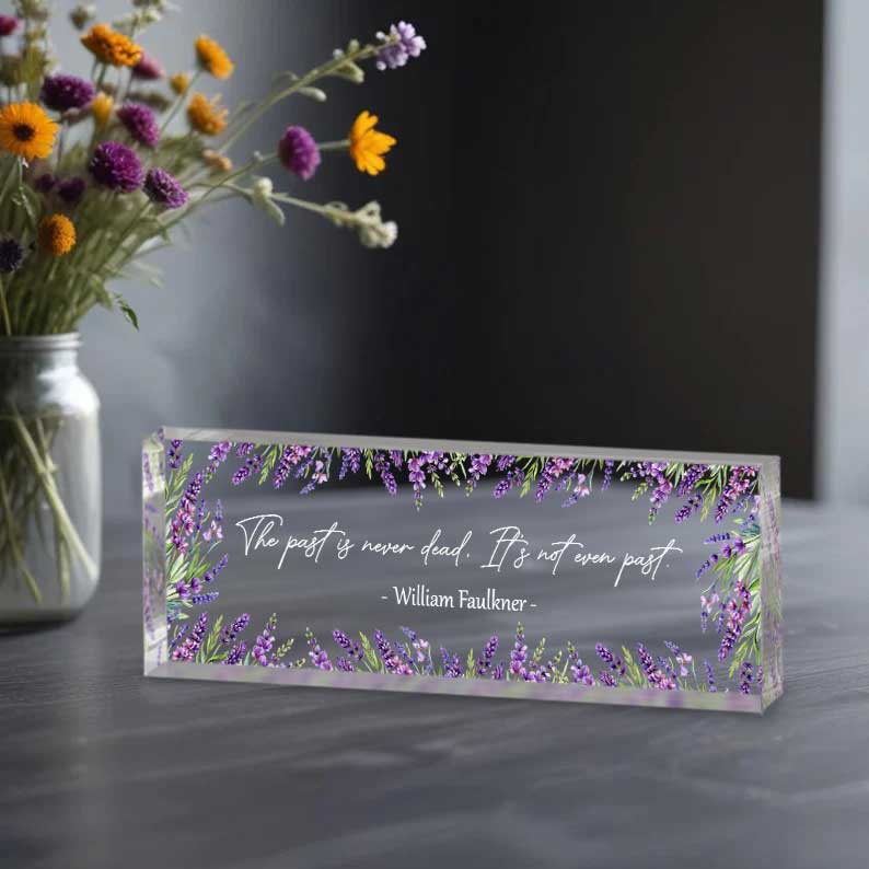 Personalized Acrylic Quote Plaque - Custom Text & Floral Border Desk Sign, Inspirational Gift, Positive Office Desk Decoration 1 Personalized Acrylic Quote Plaque - Custom Text & Floral Border Desk Sign, Inspirational Gift, Positive Office Desk Decoration