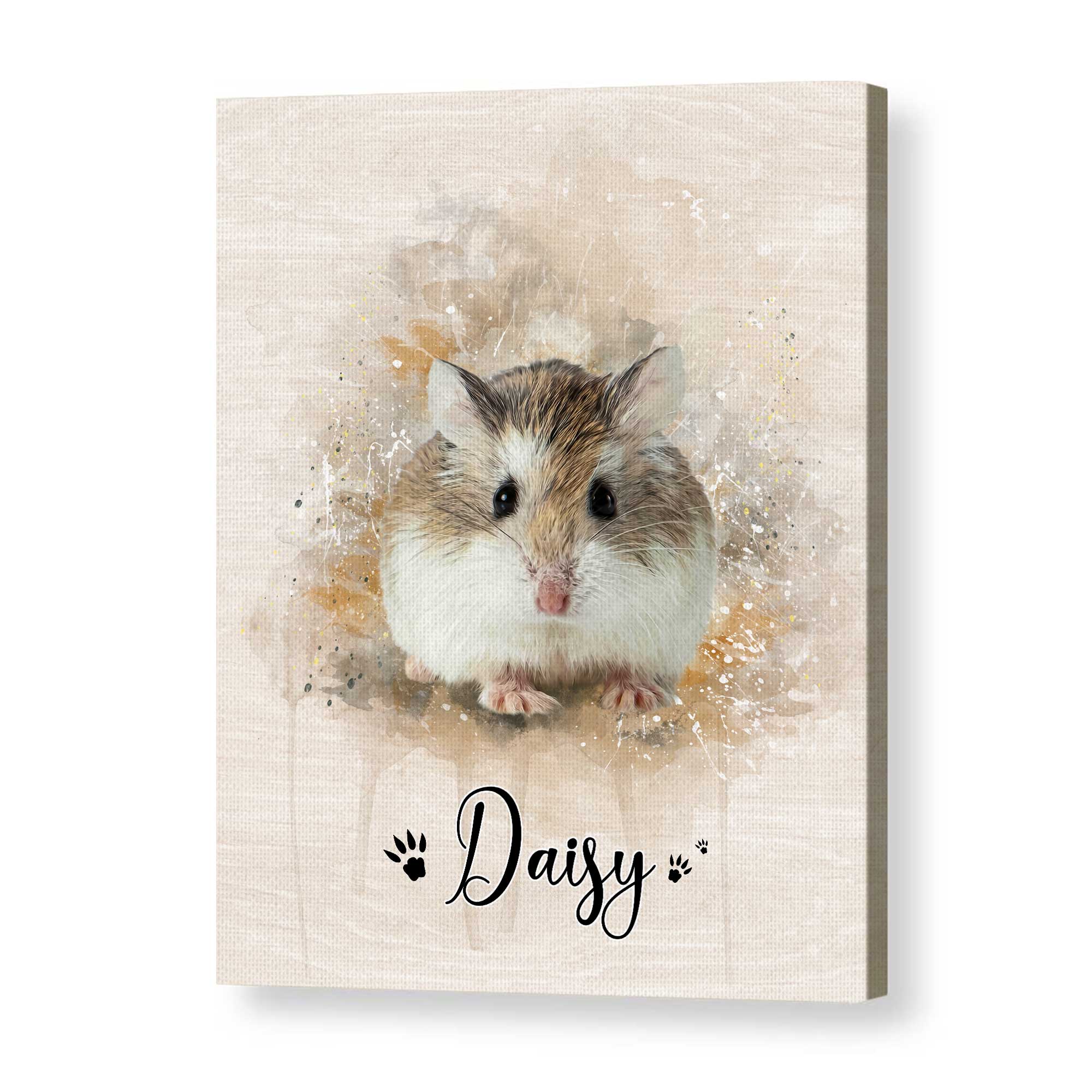 Personalized Hamster Portrait Canvas - Custom Name Hamster Wall Art, Watercolor Small Pet Painting Canvas Print, Hamster Lover Gift 1 2bb545fe 12c9 11f1 ab15 0242ac120002 benicee personalized hamster portrait canvas custom name hamster wall art watercolor small pet painting canvas print hamster lover gift 3