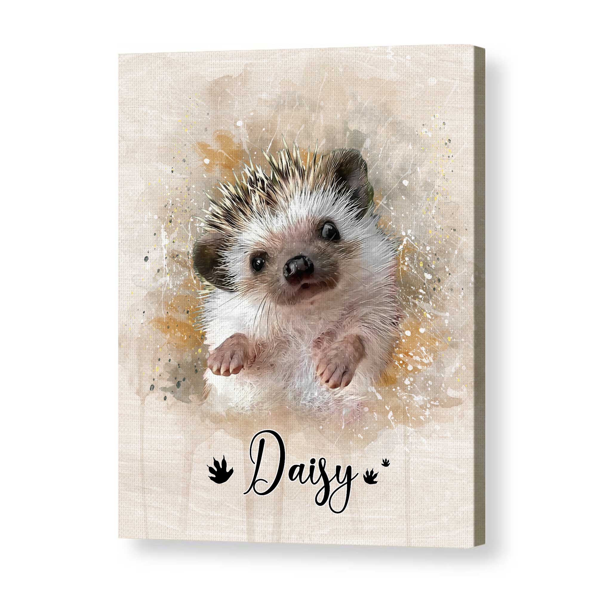 Personalized Hedgehog Portrait Canvas - Custom Name Hedgehog Wall Art, Watercolor Small Pet Painting Canvas Print, Hedgehog Lover Gift 1 7cc9243c 12ca 11f1 ab15 0242ac120002 benicee personalized hedgehog portrait canvas custom name hedgehog wall art watercolor small pet painting canvas print hedgehog lover gift