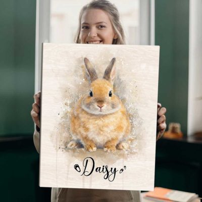 Personalized Bunny Portrait from Photo – Custom Rabbit Pet Canvas, Rabbit Owner Gifts, Pet Loss Gift 15 Personalized Bunny Portrait from Photo – Custom Rabbit Pet Canvas, Rabbit Owner Gifts, Pet Loss Gift