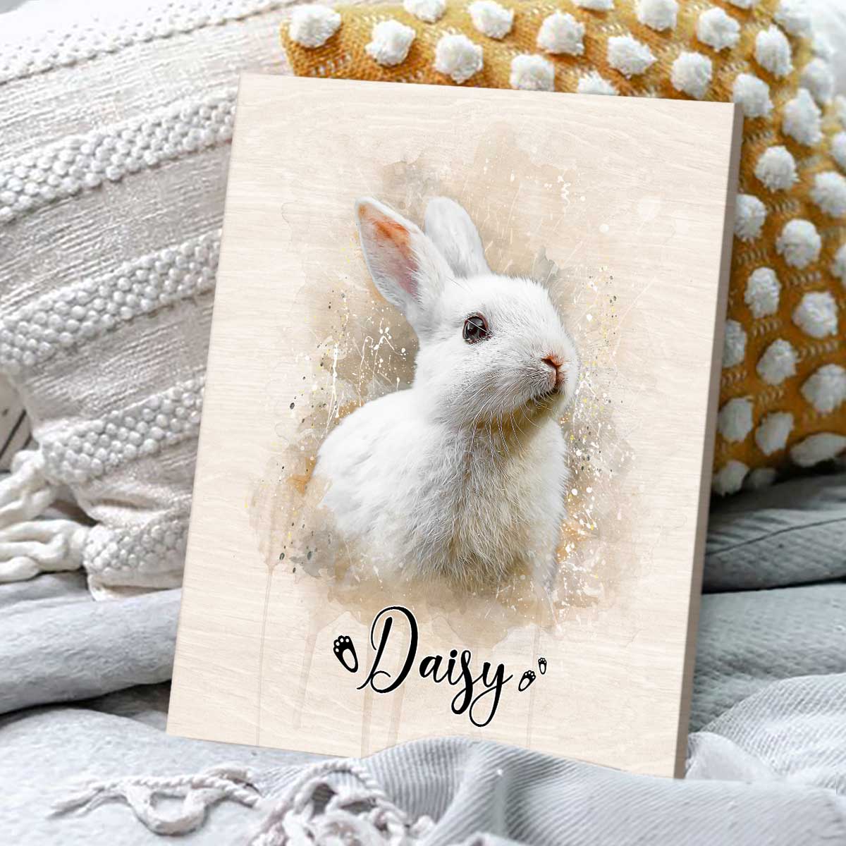Personalized Bunny Portrait from Photo – Custom Rabbit Pet Canvas, Rabbit Owner Gifts, Pet Loss Gift 7 Personalized Bunny Portrait from Photo – Custom Rabbit Pet Canvas, Rabbit Owner Gifts, Pet Loss Gift