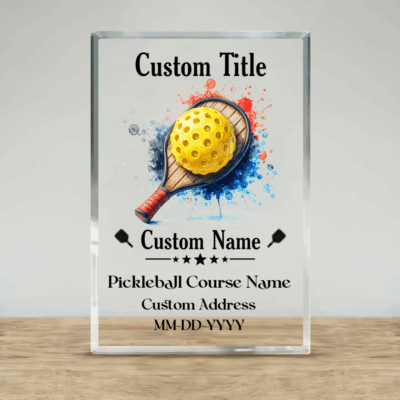 Personalized Pickleball Trophy Plaque - Custom Pickleball Award Sign, Custom Player Name Pickleball Gift, Pickleball Lover Keepsake