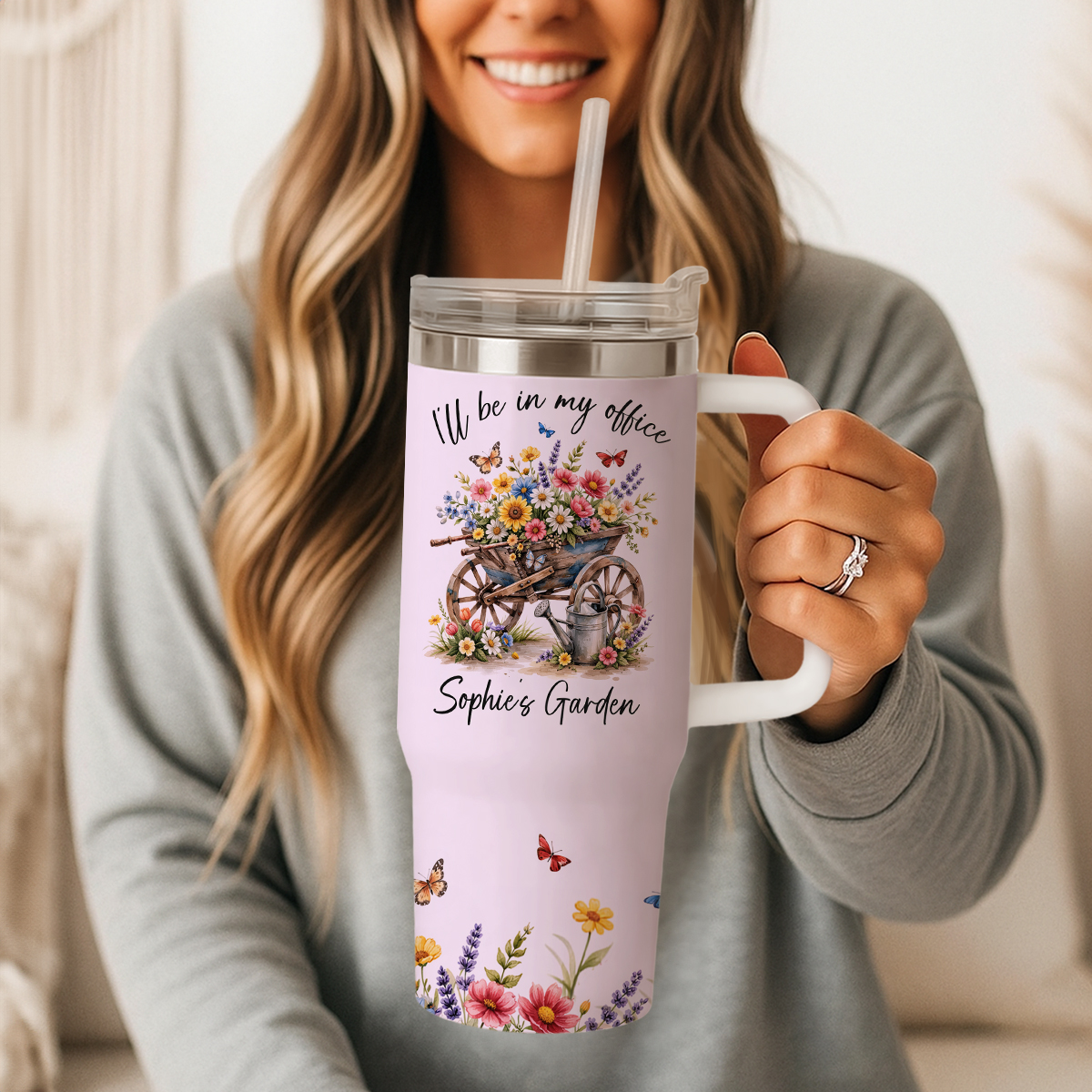 Personalized Gardener Tumbler - Custom Gift for Gardening Lovers, Custom Garden Tumbler with Handle, Gardener Flower Lover Mug with Name 1 Personalized Gardener Tumbler - Custom Gift for Gardening Lovers, Custom Garden Tumbler with Handle, Gardener Flower Lover Mug with Name