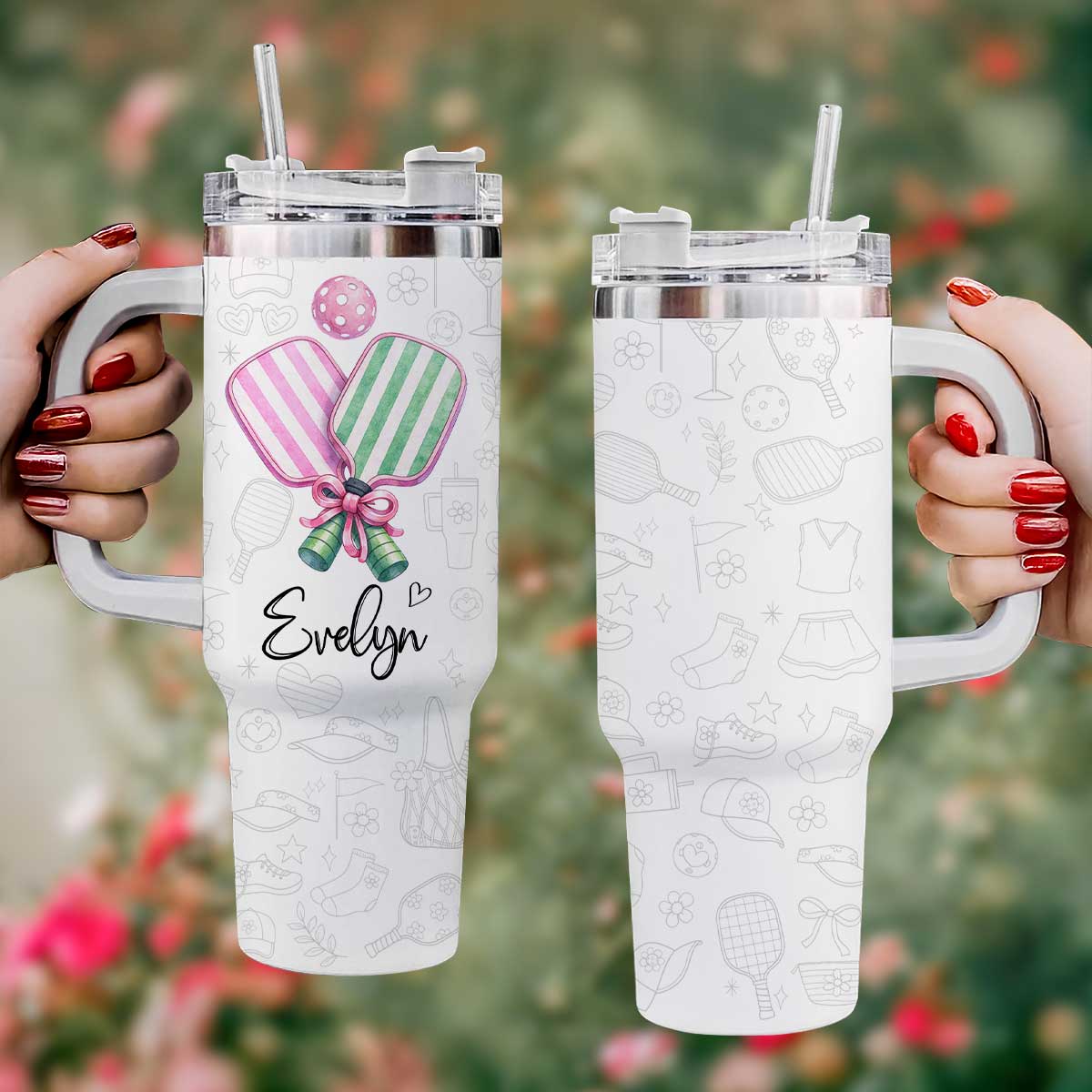 Custom Pickleball Tumbler with Name – Personalized Pickleball Travel Mug, Pickleball Player Gift for Women, Sports Lover Cup 1 Custom Pickleball Tumbler with Name – Personalized Pickleball Travel Mug, Pickleball Player Gift for Women, Sports Lover Cup