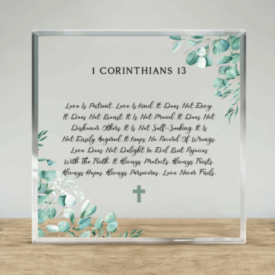 Custom Bible Verse Acrylic Plaque, Christian Keepsake Gifts, Religious Gifts For Her, Bible Acrylic Table Decor