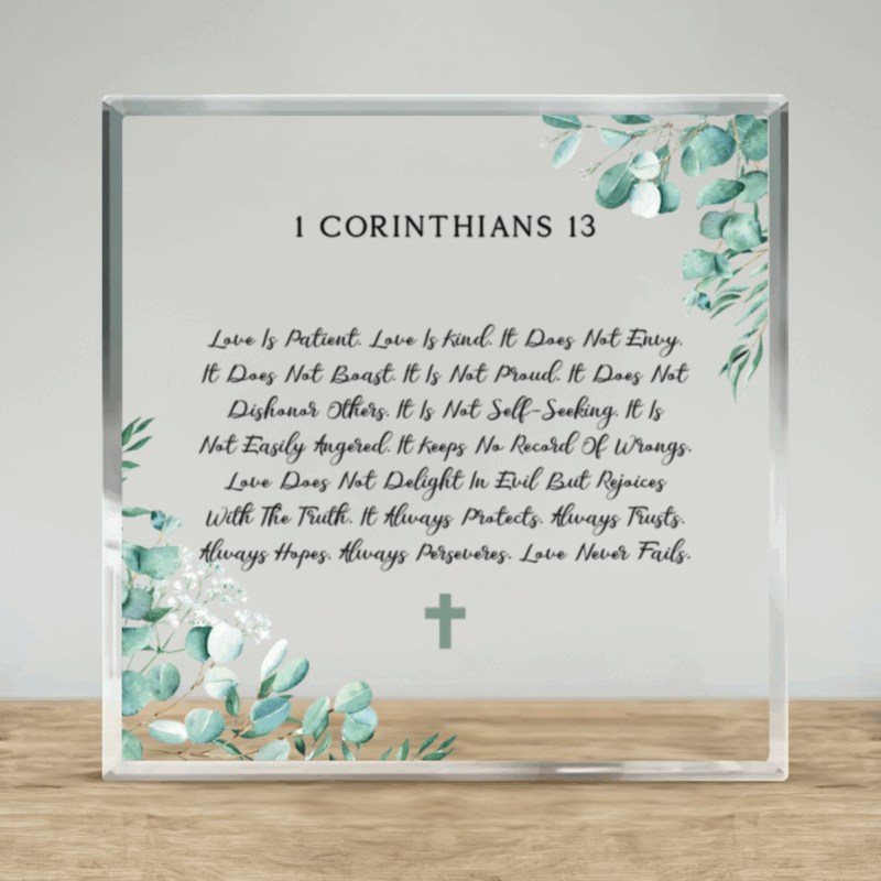 Custom Bible Verse Acrylic Plaque, Christian Keepsake Gifts, Religious Gifts For Her, Bible Acrylic Table Decor