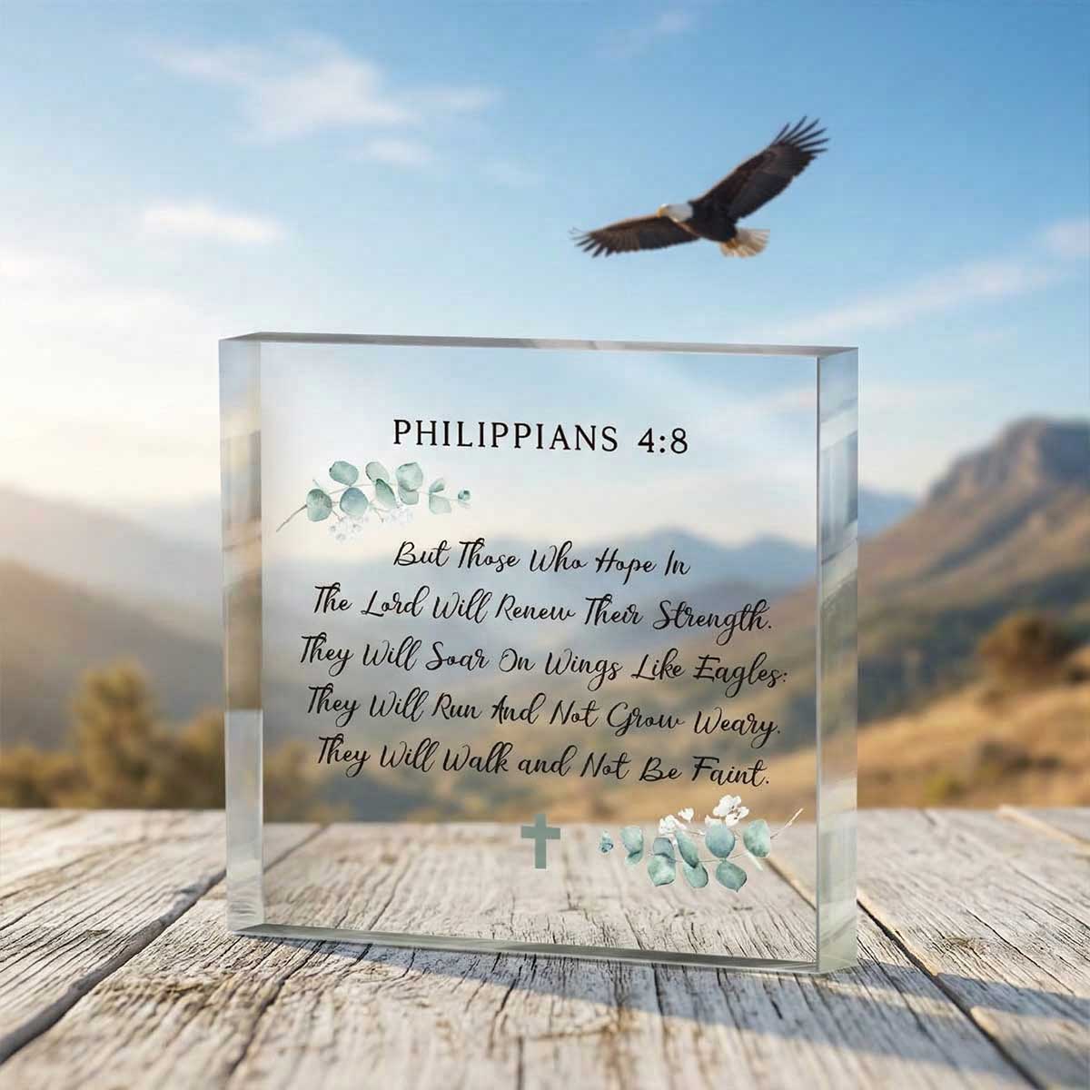 Custom Bible Verse Acrylic Plaque, Christian Keepsake Gifts, Religious Gifts For Her, Bible Acrylic Table Decor
