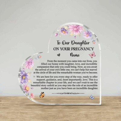 Personalized Mother's Day Gift for Pregnancy Daughter – To Our Daughter on Your Pregnancy Plaque, Gift for Expecting Daughter from Mom & Dad