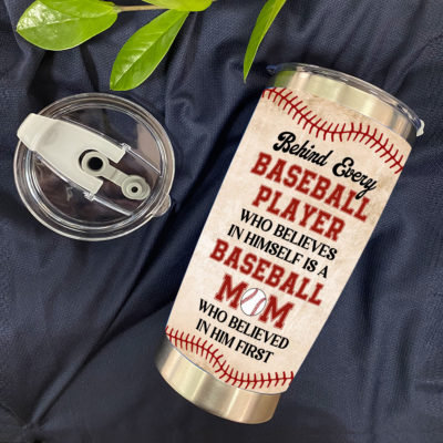 Personalized Baseball Mom Tumbler with Photo - Custom Baseball Mom Gift, Baseball Mom Travel Mug, Baseball Mom Mothers Day Gifts