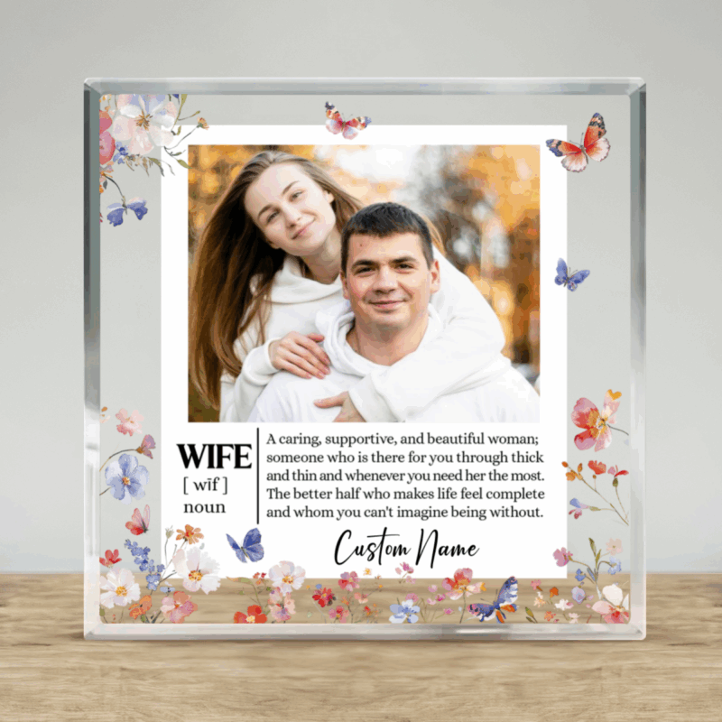 Personalized Wife Photo Acrylic Plaque - Custom Photo Gift for Wife, Romantic Wife Definition Plaque, Mother’s Day Gift from Husband