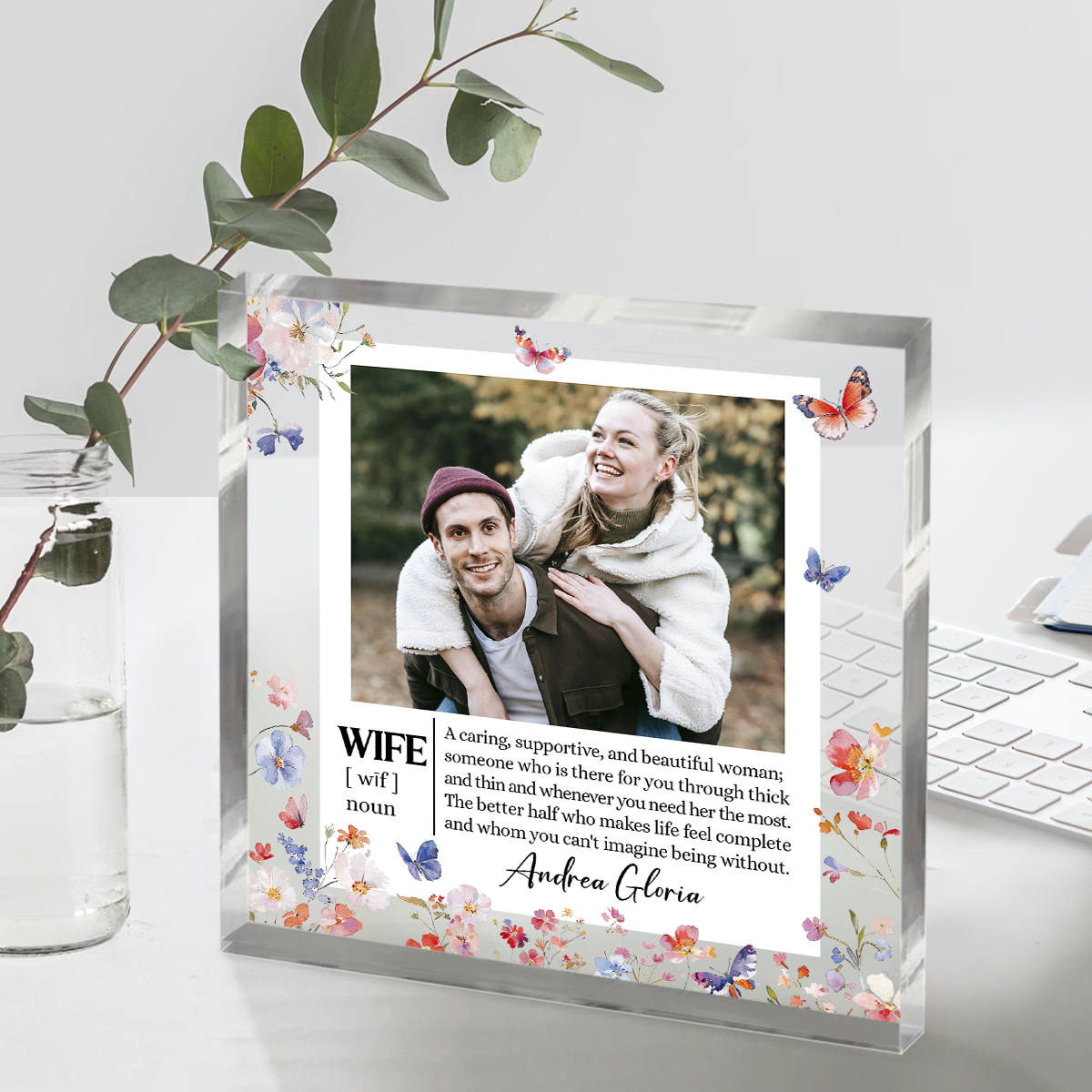 Personalized Wife Photo Acrylic Plaque - Custom Photo Gift for Wife, Romantic Wife Definition Plaque, Mother’s Day Gift from Husband