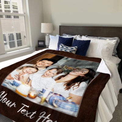 Personalized Photo Blanket - Custom Picture Blanket, Photo Blanket Gift, Make Your Own Blanket With Pictures, Custom Text Blanket
