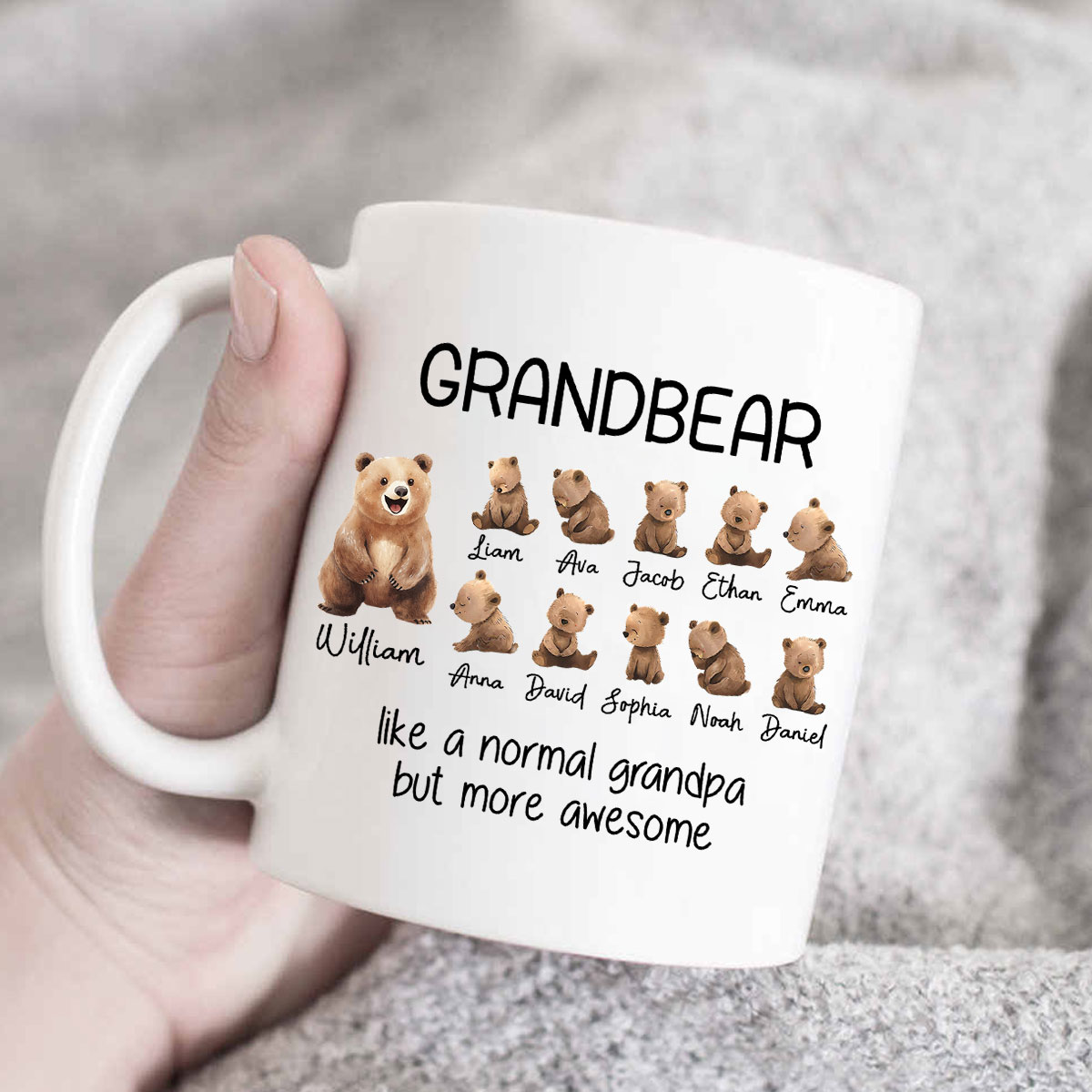 Personalized Grandpa Bear Coffee Mug - Grandpa Gift, Custom Grandkids Names Keepsake, Father's Day Gift for Grandpa, Grandfather Bear Mug 1 Personalized Grandpa Bear Coffee Mug - Grandpa Gift, Custom Grandkids Names Keepsake, Father's Day Gift for Grandpa, Grandfather Bear Mug