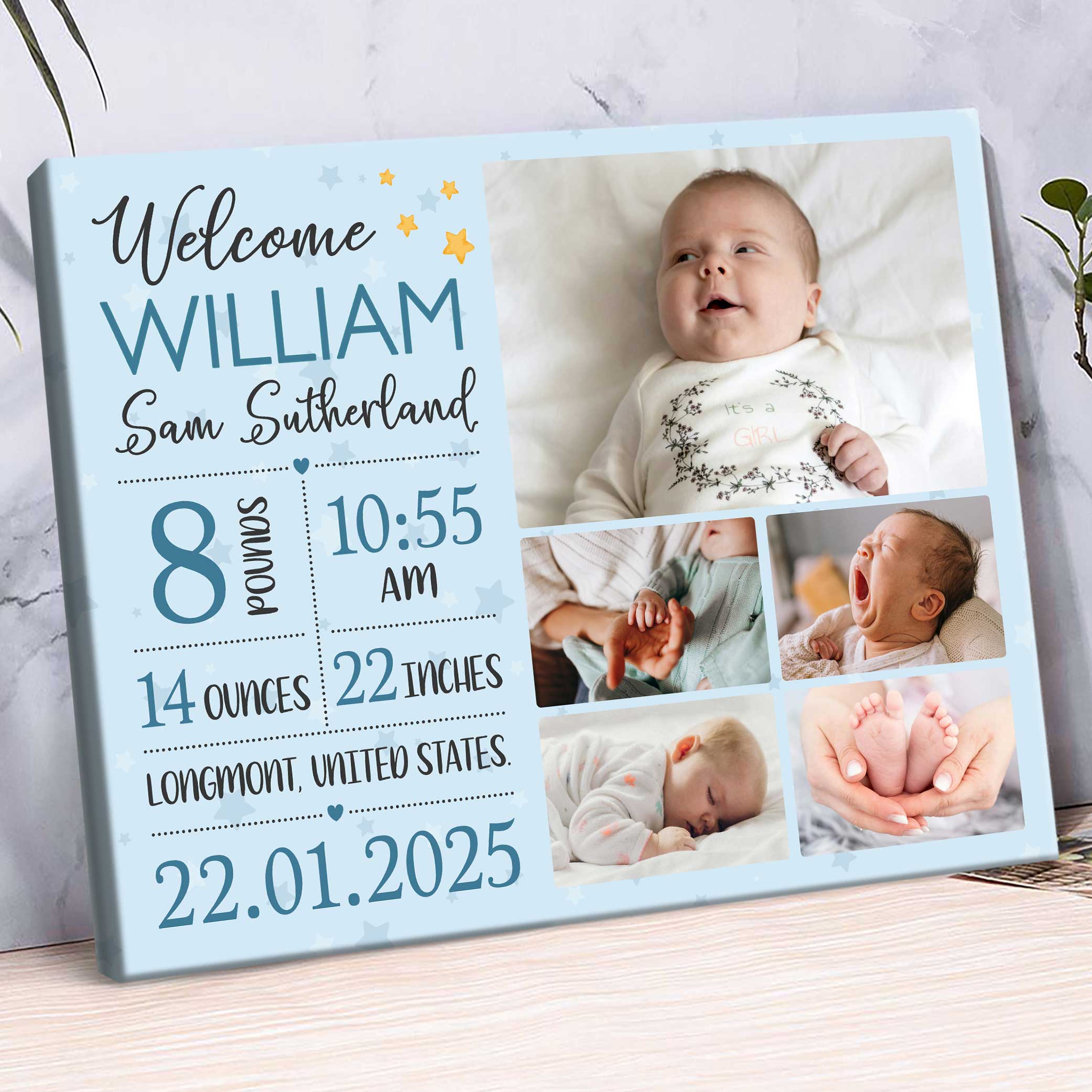 Personalized Baby Canvas Prints 