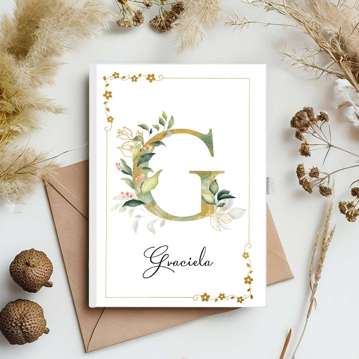 benicee shop personalized monogrammed floral notebook 3