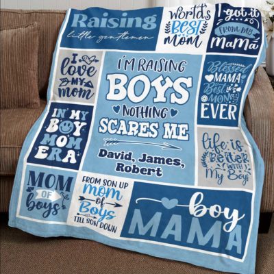 Benicee Shop 13 personalized boy mama blanket from son mothers day gifts