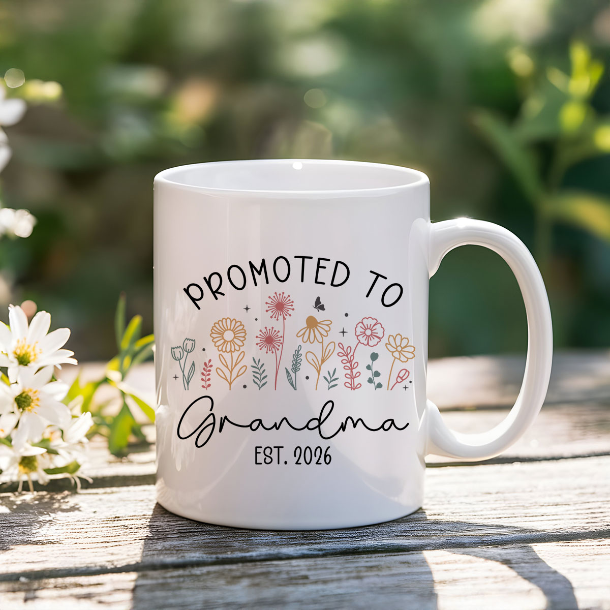 Custom Promoted to Grandma Coffee Mug - Mothers Day Gift For New Grandma -  Pregnancy Announcement Grandmother Keepsake - First Time Nana Gift - 11oz