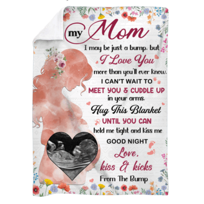 Personalized Christmas Gifts 2025 19 Custom ultrasound photo blanket with personalized name and background color, Mother’s Day gift for expecting mom, soft fleece gift from the bump.