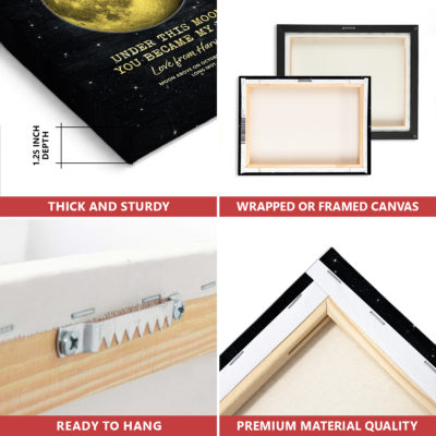 Custom moon phase print for dad with personalized date and “The Day You Became My Dad” quote, Father’s Day gift from kids.