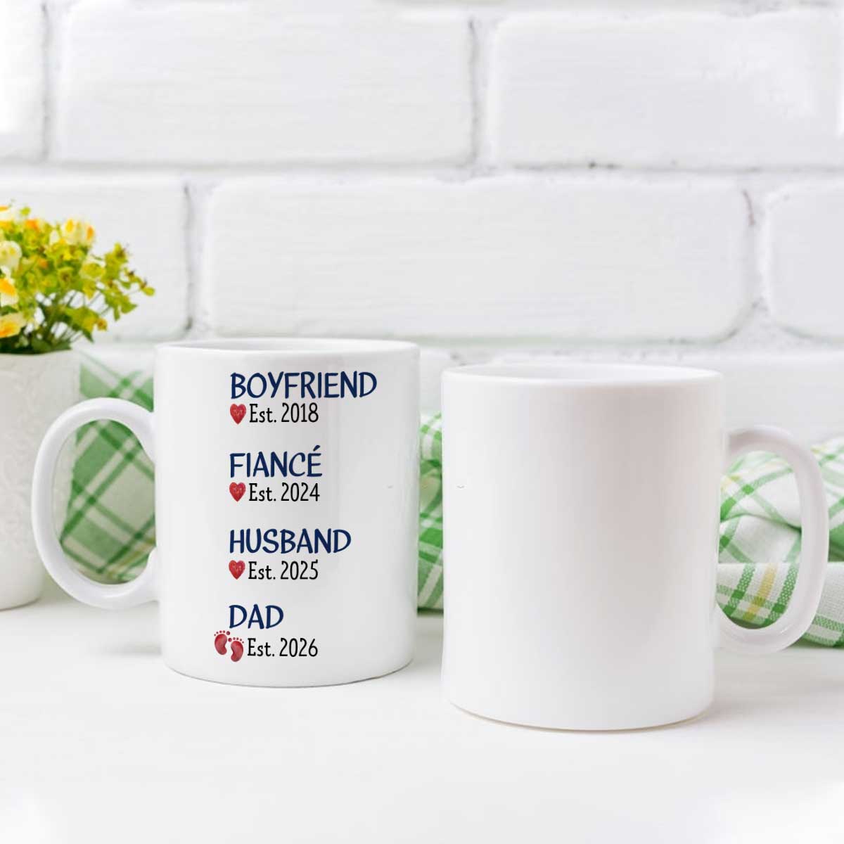 Personalized New Dad Mug - 1st Father's Day Gift For Husband From Wife -  Promoted To Daddy Coffee Mug - Pregnancy Announcement Gift - Best  Personalized Gifts For Everyone
