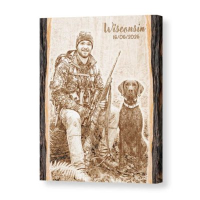 Custom Hunting Picture On Canvas - Father's Day Gift For Hunters - Hunting Gifts for Men- Hunting Dad Grandpa Gift - Deer Hunting Gift