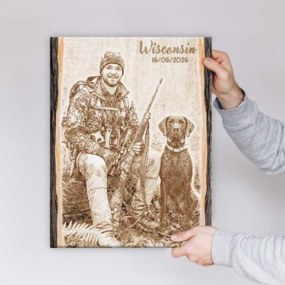 Custom Hunting Picture On Canvas - Father's Day Gift For Hunters - Hunting Gifts for Men- Hunting Dad Grandpa Gift - Deer Hunting Gift