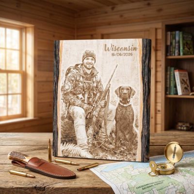 Custom Hunting Picture On Canvas - Father's Day Gift For Hunters - Hunting Gifts for Men- Hunting Dad Grandpa Gift - Deer Hunting Gift