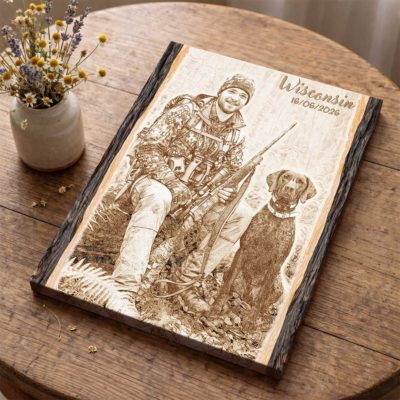 Custom Hunting Picture On Canvas - Father's Day Gift For Hunters - Hunting Gifts for Men- Hunting Dad Grandpa Gift - Deer Hunting Gift