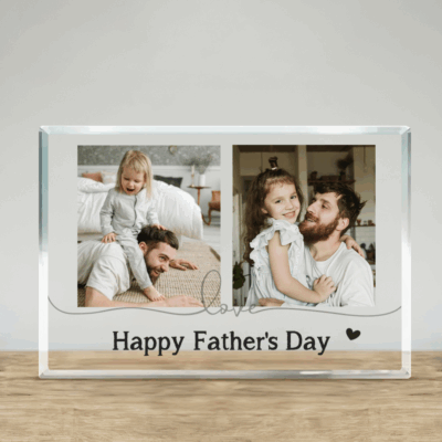 Personalized Photo Acrylic Plaque - Father's Day Photo Gift - Custom Acrylic Photo Block - Acrylic Glass Photo Block - Family Picture Gift
