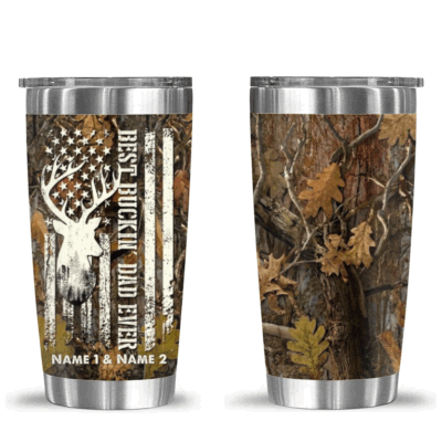 Personalized Hunting Dad Tumbler - Father's Day Gift for Hunting Dad - Deer Hunting Dad Tumbler - Deer Hunter Dad Birthday Gift
