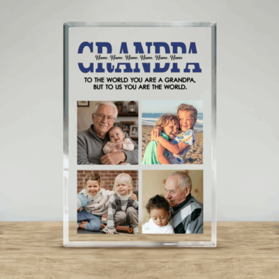Personalized Grandpa Photo Collage Plaque - Fathers Day Gift for Grandfather