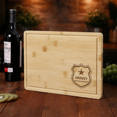 Benicee Shop 267 Personalized Police Officer Cutting Board - Police Retirement Gifts - State Trooper Retirement Gifts - Police Academy Graduation Gifts