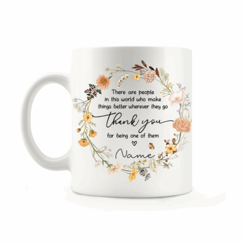 Personalized Thank You Gift, Thank You Coffee Mug, Appreciation Gift for Teacher Coworker, Mentor Gift