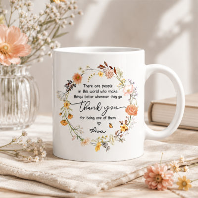 Personalized Thank You Gift, Thank You Coffee Mug, Appreciation Gift for Teacher Coworker, Mentor Gift