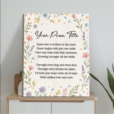 Personalized Use Your Own Words Canvas Print, Any Song Lyrics On Canvas, Custom Quote Wall Art, Wedding Anniversary Gift
