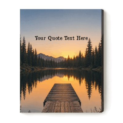 Personalized Add Your Own Words Canvas Print – Custom Quote Text Wall Art – Beach Sunset Coastal Decor – Anniversary Gifts