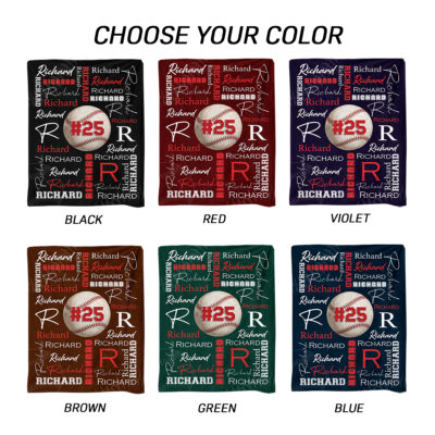 Personalized Baseball Blanket With Name, Senior Night Baseball Gift, Baseball Player Blanket, End of Season Baseball Gift, Senior Team Gift