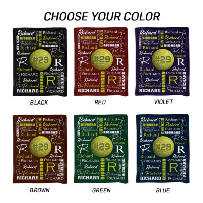 Personalized Tennis Blanket with Name, Tennis Senior Night Gifts, Tennis Lover Blanket, Gift for Tennis Player