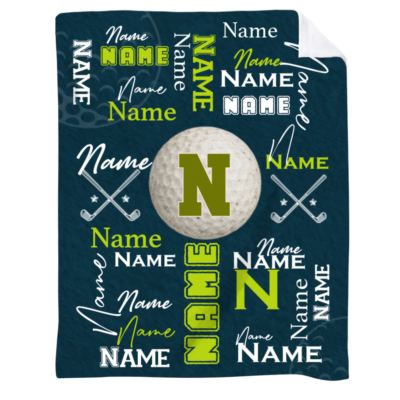 Personalized Golf Blanket with Name, Golf Player Gift, Blanket for Golfer, Golf Lover Gift
