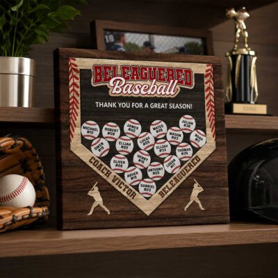 Personalized Baseball Team Canvas, End of Season Baseball Coach Gift, Baseball Coach Appreciation Gift, Thank You Gift from Team