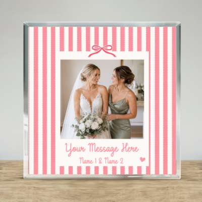 Personalized Bridesmaid Acrylic Plaque, Bridesmaid Thank You Gift, Maid of Honor Gift From Bride, Bridal Party Keepsake