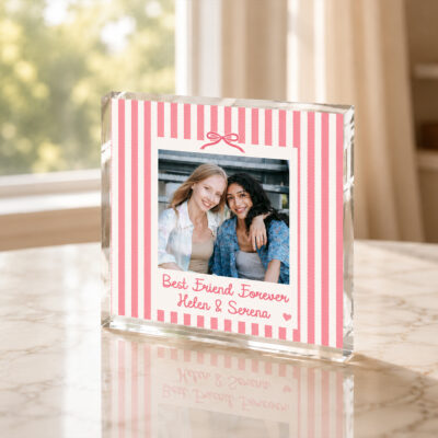Personalized Best Friend Acrylic Plaque, Gifts for Female Friends, Best Friend Photo Gift, Bestie Birthday Gift