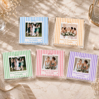 Personalized Bridesmaid Acrylic Plaque, Bridesmaid Thank You Gift, Maid of Honor Gift From Bride, Bridal Party Keepsake