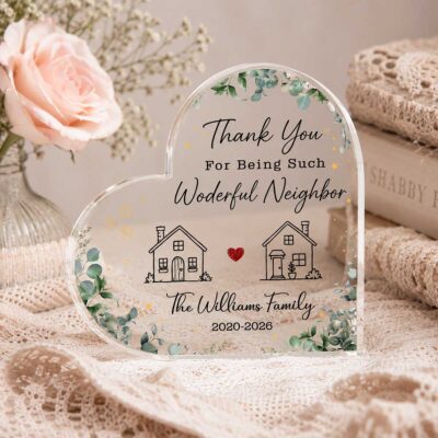 Personalized Thank You Neighbor Gift, Neighbor Appreciation Plaque, Farewell Neighbor Gift, Goodbye Neighbor Keepsake
