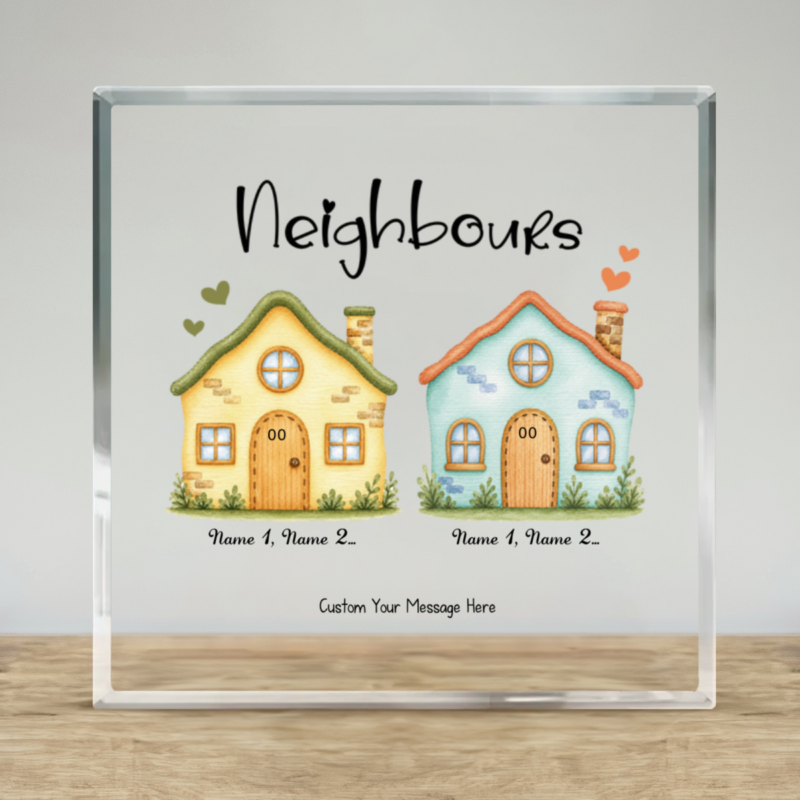 Personalized Goodbye Neighbor Gift, Farewell Neighbor Acrylic Plaque, Moving Away Neighbor Keepsake, Neighbor Friendship Gift