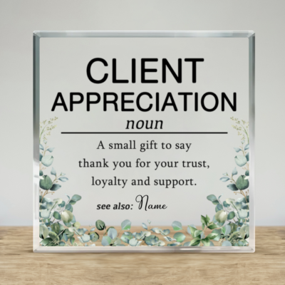 Personalized Client Appreciation Acrylic Plaque, Thank You Gift for Clients, Business Appreciation Gift, Customer Thank You Gift